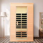 Moray 1-2 Person Indoor Hemlock Infrared Sauna with 5 Far-Infrared Carbon Crystal Heaters