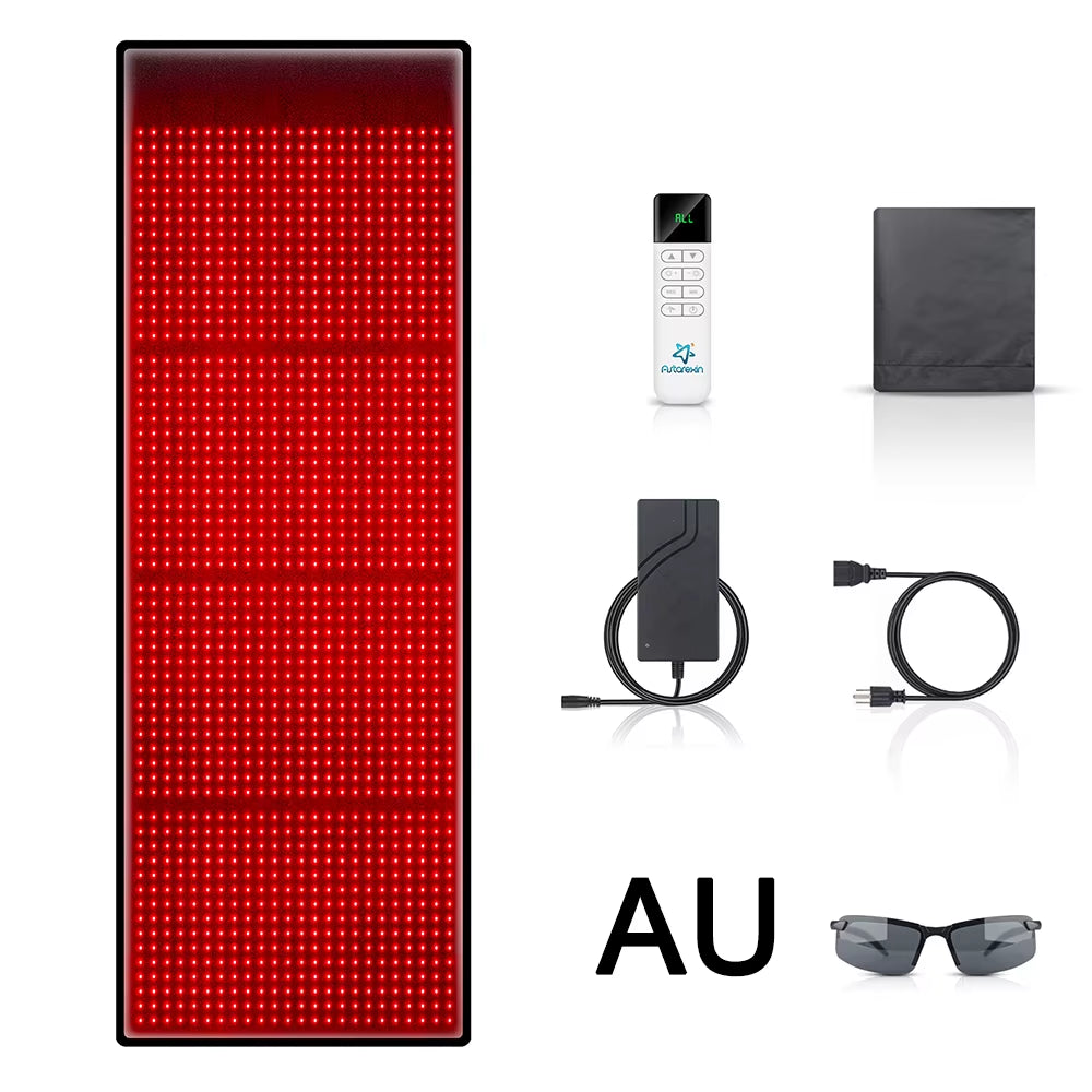 1440 Leds Red Infrared Light Therapy Mat 660Nm850Nm near Infrared Light Device Large Pad 76"X 24"For Body Pain Relief Power 160W
