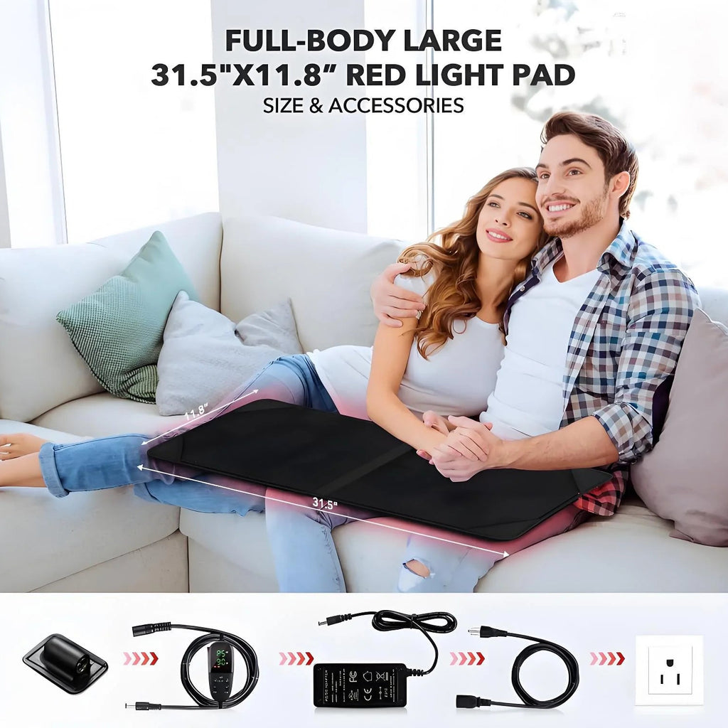 Red Light Therapy Pad Infrared LED Full Body Mat Device Back Muscle Pain Relief, Body Pain Relief, Muscle Repair