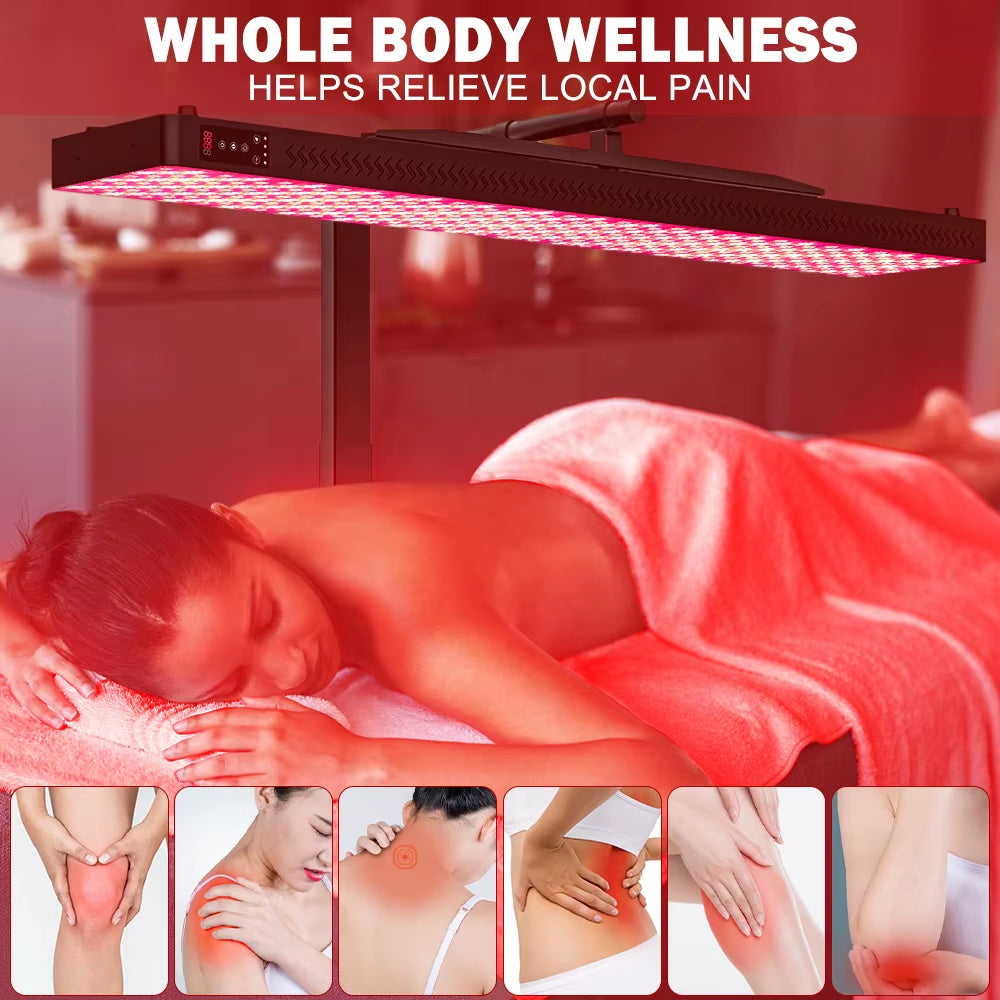 Red Light Therapy Panel with Stand 360 Degree Rotation Foldable Home Red Light Bed 600Nm 850Nm Infrared Light Therapy