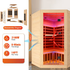 Canadian hemlock pentagonal double sauna