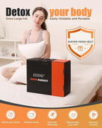 Infrared Sauna Blanket-Sauna Blanket for Home Use, Portable Design for Relaxation and Detoxification Highest 176℉, 20-60 Minutes Timer, 6 ft x 2.65 ft（Pitch-Black）