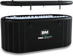 Inflatable Ice Bath Tub for Athletes - Cold Plunge Tub Compatible Water Chiller, Insulated Lid, EVA Groundsheet, Backpack, 115 Gallon, 59" L x 31.5" W x 23.6" H