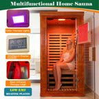 Far infrared sauna front door with red light therapy Low EMFwooden sauna room