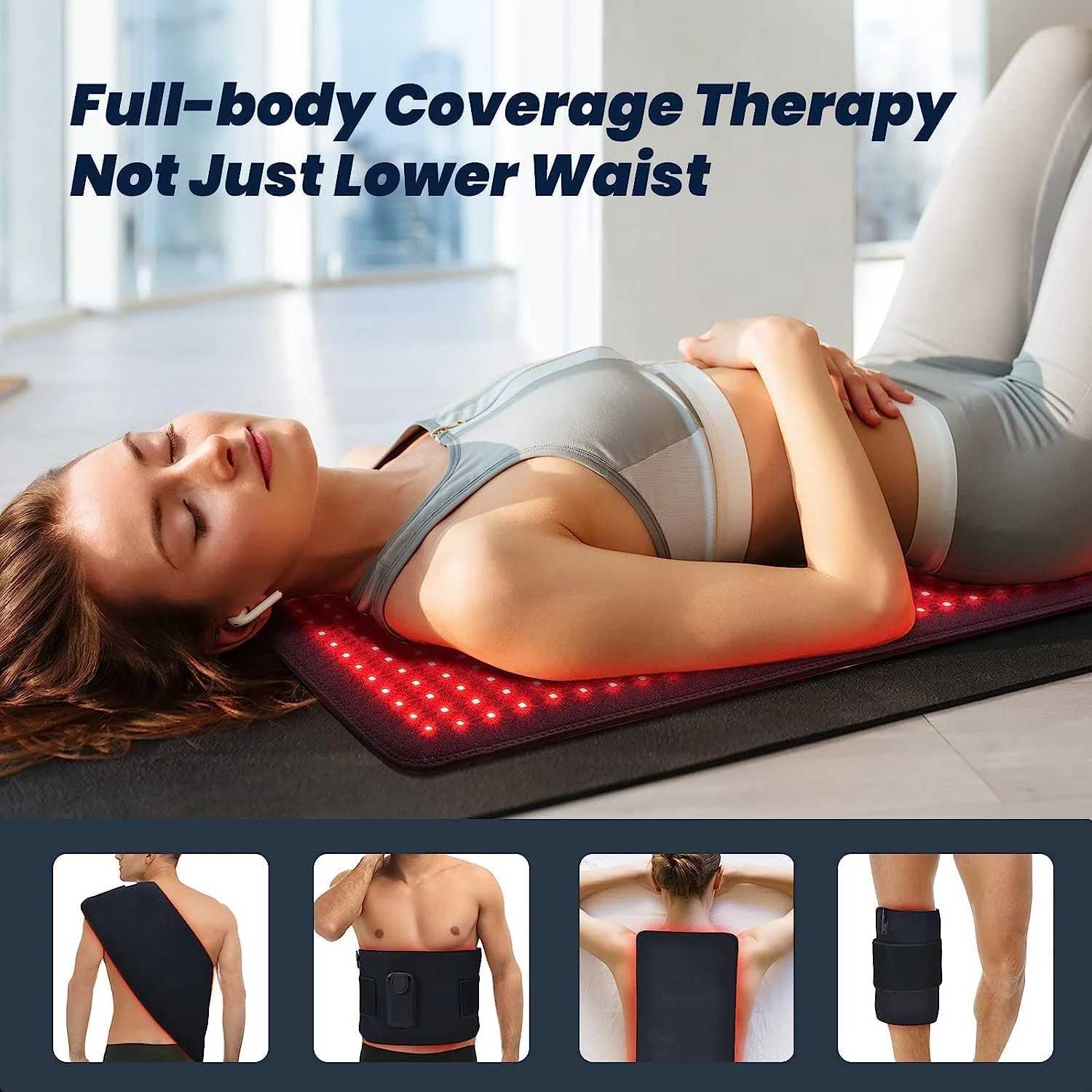 Red Light Therapy Pad for Body – Infrared Wellness Mat with Timer