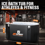 AKSPORT Ice Bath Tub for Athletes, 155 Inflatable Cold Plunge Tub Compatible with Water Chillers, Inflatable Icebath for Recovery & Cold Water Therapy，Portable Bathtub for Indoor & Outdoor-Black