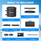 1/3HP Ice Bath Chiller & Cold Plunge Tub Kit – XL 100 Gal Insulated Ice Pod, External Pump & Filter, Cold Plunge Tub with Water Chille for Athletes, Recovery & Home Wellness
