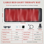 1440 Leds Red Infrared Light Therapy Mat 660Nm850Nm near Infrared Light Device Large Pad 76"X 24"For Body Pain Relief Power 160W