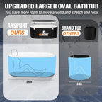 AKSPORT Ice Bath Tub for Athletes, 155 Inflatable Cold Plunge Tub Compatible with Water Chillers, Inflatable Icebath for Recovery & Cold Water Therapy，Portable Bathtub for Indoor & Outdoor-Black