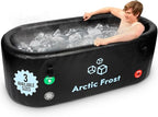 XLarge Oval Professional Ice Bath Tub-230 Gallon Inflatable Cold Plunge- Portable Lightweight Easy to Set Up for Full Cold Water Immersion, Faster Recovery (Black, Extra Large Ice Bath (75x34x26)