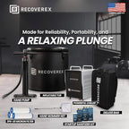 Cold Plunge Tub, 88 Gallon, 0.8 Horsepower – Heavy-Duty Ice Bath Tub for Athletes, Portable Cold Plunge Chiller with Water Treatment Kit, Immersion Therapy, WiFi Control, Backpack & Wheels