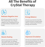 Low EMF Portable Infrared Sauna Blanket,Crystal Therapy Home Relaxation, Adjustable Timer 1-60 Min, 95-167℉ Temp Range, 6 ft x 2.95 ft, Durable PU Leather Cover