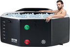 Albott Inflatable Cold Plunge Tub for Athletes, Ice Bath Tub with Insulated Lid Non-Slip Mat & Handles, Water Chiller Compatible, Portable for Indoor & Outdoor Recovery, 525 Gal, 79"L x 79"W x 33"H