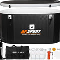 AKSPORT Ice Bath Tub for Athletes, 155 Inflatable Cold Plunge Tub Compatible with Water Chillers, Inflatable Icebath for Recovery & Cold Water Therapy，Portable Bathtub for Indoor & Outdoor-Black