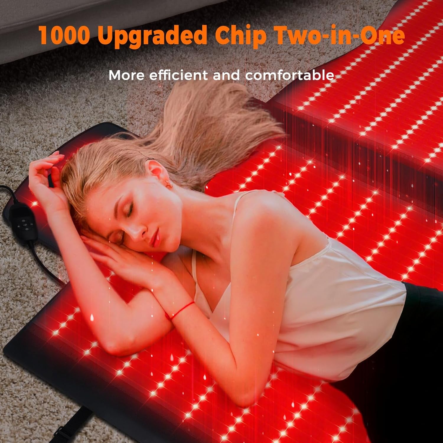 Transform Your Wellness Routine with the 1000 Leds Dual Full Body Red Light Therapy Mat – Premium Leather Comfort, Customizable Settings, and Advanced Technology for Spa-Like Relaxation at Home