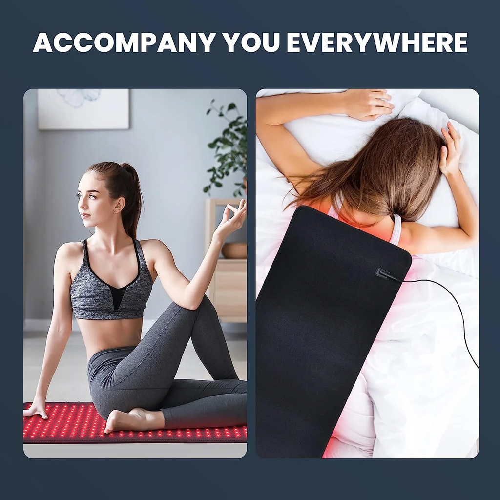Red Light Therapy Pad for Body – Infrared Wellness Mat with Timer