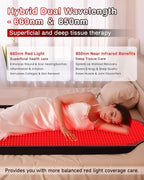Experience Ultimate Full Body Pain Relief with Our 72"X33.3" Medical-Grade TPU Red Light Therapy Mat – Perfect for Home Use and FSA&HSA Approved!