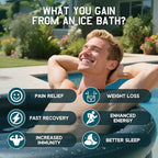 Albott Cold Plunge Tub with 1HP Chiller, Inflatable Ice Bath Tub with App Control, UV/Ozone System, Insulated Lid & Wheels, Full-Body Recovery Tub for Athletes, 150 Gal, 59"x32"x28"
