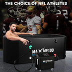 MAXME100® Cold Plunge Tub, Ice Bath Tub, XXXL Cold Plunge With Non-Slip Step, Upgraded HSBMF Material, Dual- Action Pump, Water Chiller Compatible, Portable, Inflatable, Outdoor, Indoor, Athletes