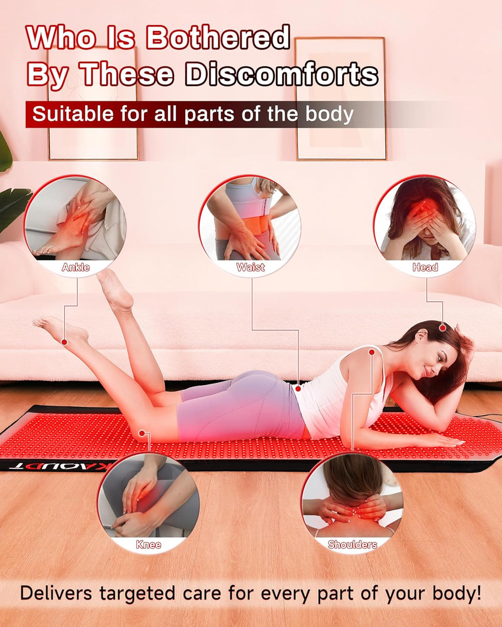 Experience Ultimate Full Body Pain Relief with Our 72"X33.3" Medical-Grade TPU Red Light Therapy Mat – Perfect for Home Use and FSA&HSA Approved!
