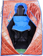 Infrared Sauna, Low EMF Negative Ion Portable Indoor Sauna with Chair and Heated Footpad, Copper, Large