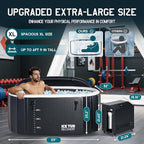 Albott Cold Plunge Tub with 1HP Chiller, Inflatable Ice Bath Tub with App Control, UV/Ozone System, Insulated Lid & Wheels, Full-Body Recovery Tub for Athletes, 150 Gal, 59"x32"x28"