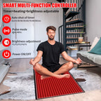 Full Body Red Light Mat 71X31Inch Large Infrared Leds Blanket 1280 660Nm 850Nm for Pain Relief Wellness Muscle Relax Recovery