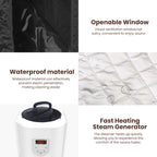 Blisspod Portable Personal Full Body 60 Min Rapid Steam Sauna | Pentagonal | Grey | Powerful 1600 Watts | 3.6L Stronger Steamer | 90X90X190cm