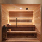 Custom Indoor Sauna Room - 5' x 5' x 8' - Finnish Sauna Builders