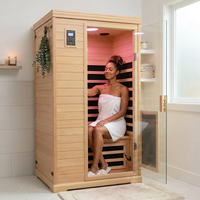 Low EMF Indoor Sauna, Infrared Sauna for Home, 2 Person Infrared Sauna, Canadian Hemlock, 9 Low EMF Heaters, 2 Chromotherapy Lights, 2 Bluetooth Speakers, 1 LED Reading Lamp, 1750W — Lifestyle