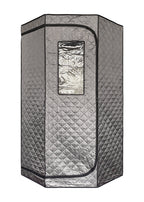 Blisspod Portable Personal Full Body 60 Min Rapid Steam Sauna | Pentagonal | Grey | Powerful 1600 Watts | 3.6L Stronger Steamer | 90X90X190cm