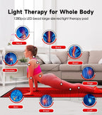 Red Light Therapy Mat - 1280 LEDs Full Body Blanket 660nm 850nm
