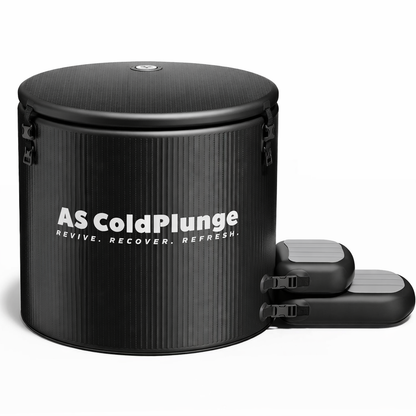 XL Ice Bath Tub for Cold Plunge, 120 Gal with Insulated Lid, Step Stool, Portable Inflatable Ice Pod Plunge Barrel, Easy Chiller Connection, Indoor Outdoor
