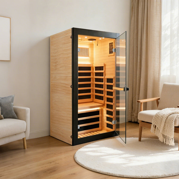 Compact One-Person Indoor Sauna Cabin