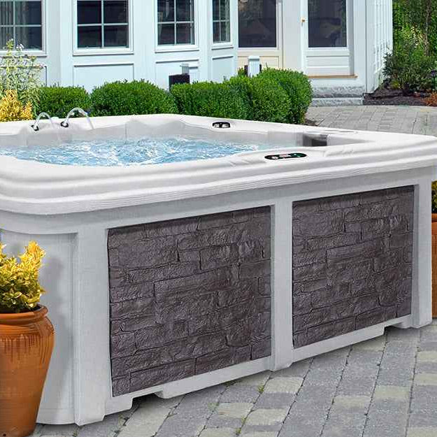Arcadia Luxury Hot Tub – 7-Person Spa with Dual Captain’s Chairs & Open Footwell, 8' Design