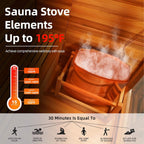 Custom 8-Person Luxury Spruce Outdoor Steam Sauna With Heater And Stones [Made-To-Order] (SAK51642)