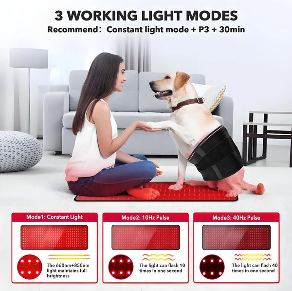 Red Light Therapy Pad Infrared LED Full Body Mat Device Back Muscle Pain Relief, Body Pain Relief, Muscle Repair