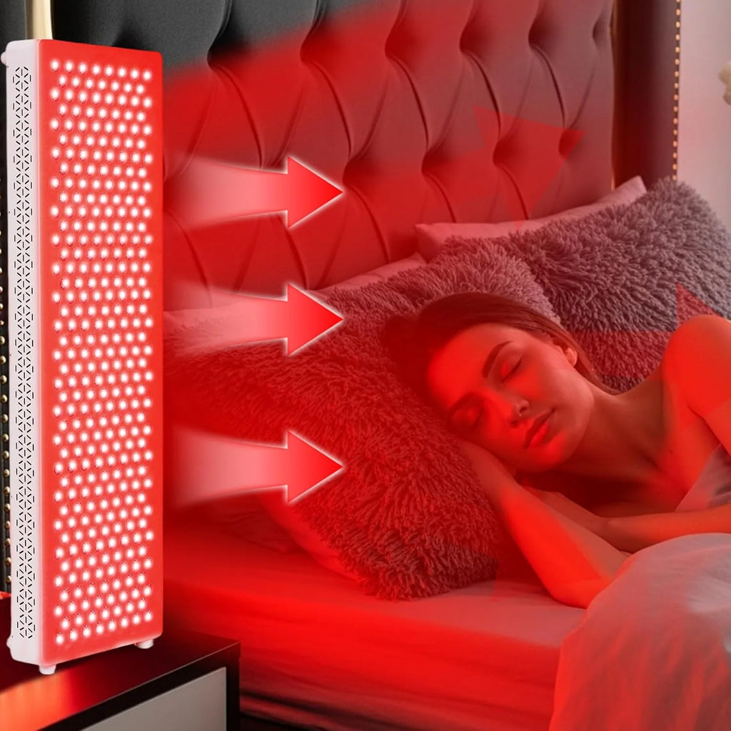 AECOJOY Red Light Therapy for Body & Face, 5 Wavelengths Red 660Nm & near Infrared 850Nm Light Therapy Panel with Timer