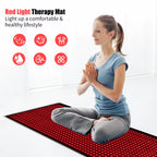 Full Body Red Light Mat 71X31Inch Large Infrared Leds Blanket 1280 660Nm 850Nm for Pain Relief Wellness Muscle Relax Recovery