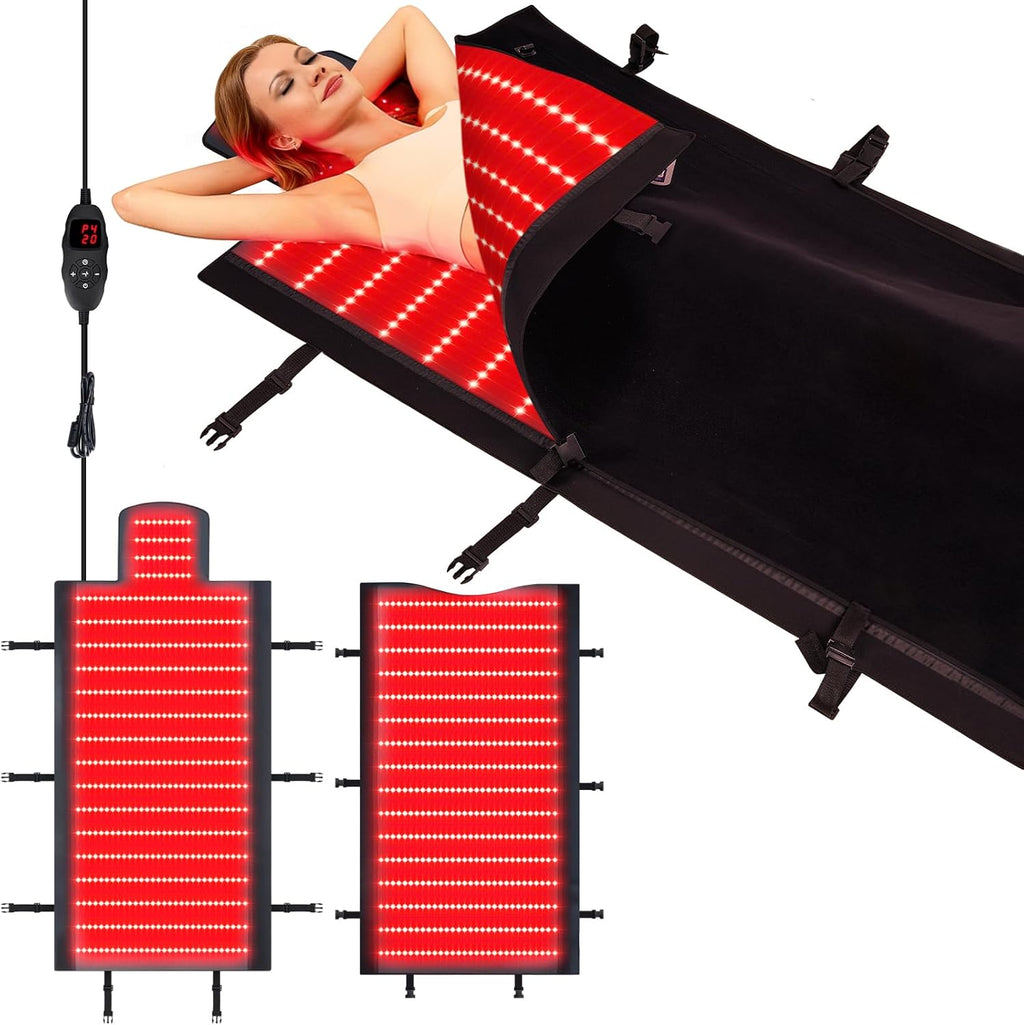Transform Your Wellness Routine with the 1000 Leds Dual Full Body Red Light Therapy Mat – Premium Leather Comfort, Customizable Settings, and Advanced Technology for Spa-Like Relaxation at Home