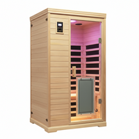 Infrared Sauna Built for Ultimate Home Wellness, Low EMF Heaters, Canadian Hemlock, Chromotherapy Lights