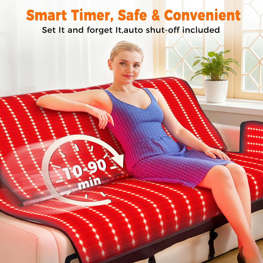 Transform Your Wellness Routine with the 1000 Leds Dual Full Body Red Light Therapy Mat – Premium Leather Comfort, Customizable Settings, and Advanced Technology for Spa-Like Relaxation at Home