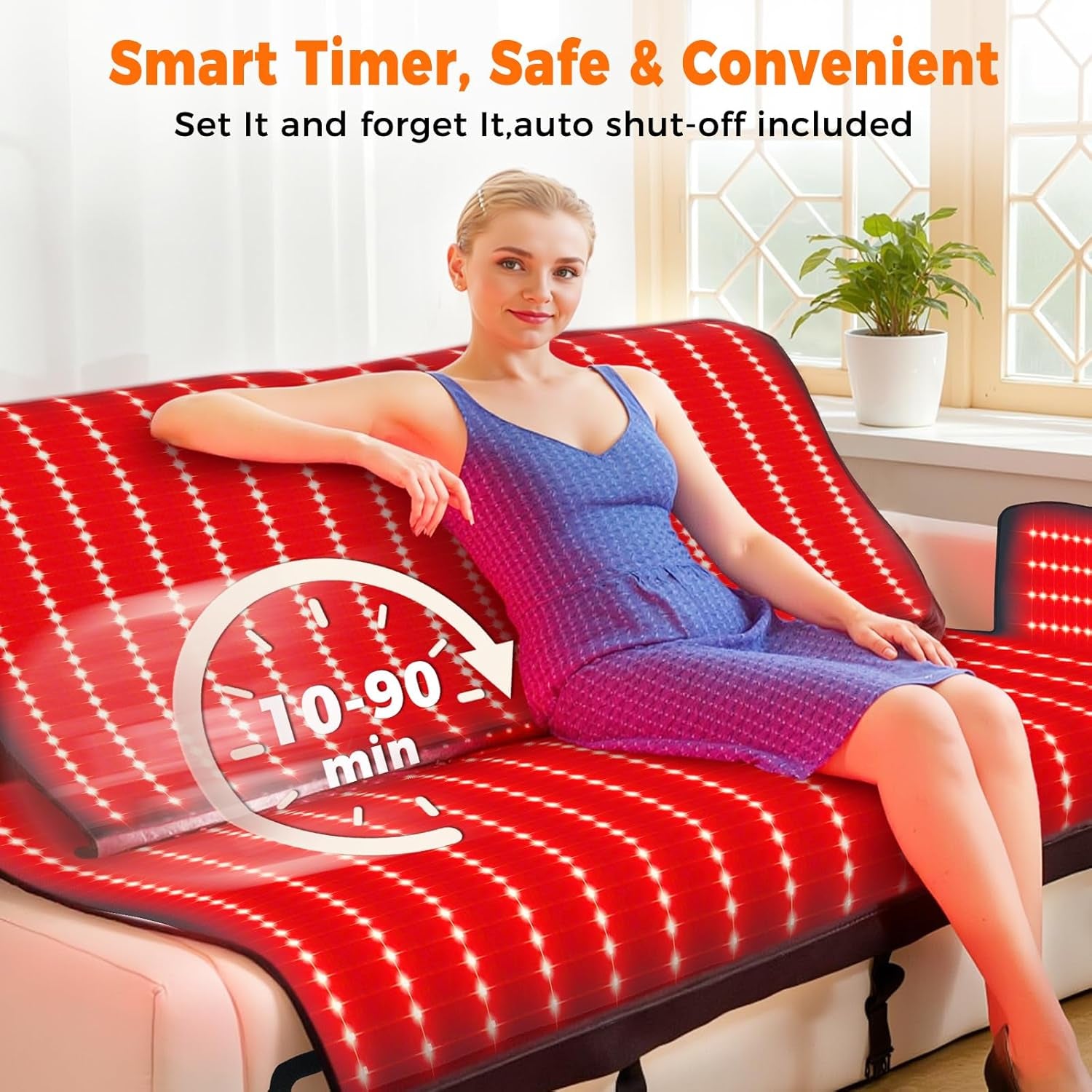 Transform Your Wellness Routine with the 1000 Leds Dual Full Body Red Light Therapy Mat – Premium Leather Comfort, Customizable Settings, and Advanced Technology for Spa-Like Relaxation at Home