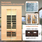 Moray 1-2 Person Indoor Hemlock Infrared Sauna with 5 Far-Infrared Carbon Crystal Heaters