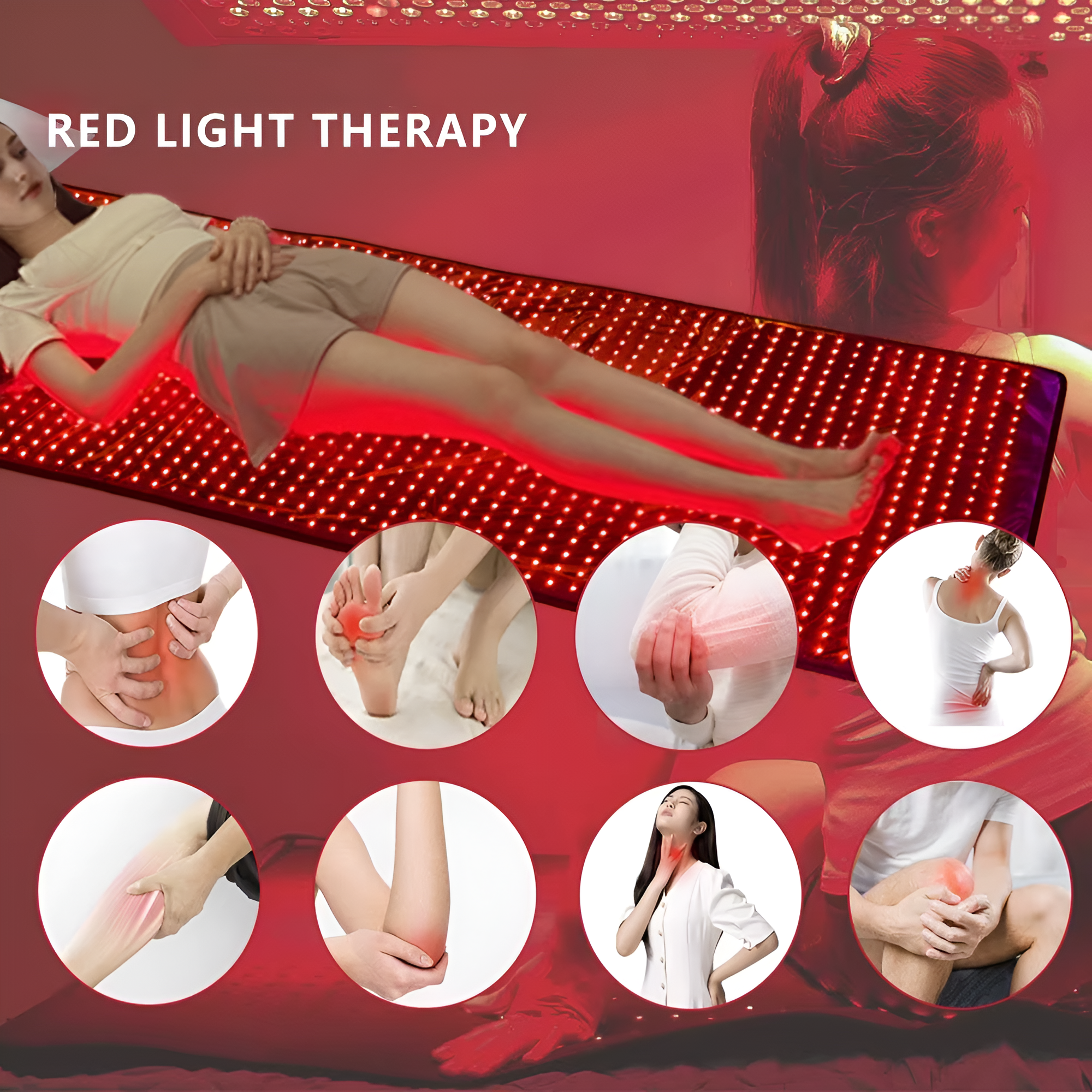 Shanglaite 60x180cm Infrared Red Light Therapy Mat – 140W Full Body Wellness & Recovery Blanket