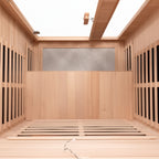Moray 1-Person Indoor Hemlock Infrared Sauna with 8 Far-Infrared Carbon Crystal Heaters and Chromotherapy