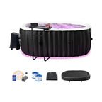 Premium 2-Person Inflatable Hot Tub Kit With 8-Color LED Lights (SAK98431)