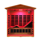 Thermora Vanta Luxury 3-Person Outdoor Mahogany Full Spectrum Ultra-Low EMF FAR Infrared Sauna With Chromotherapy And Bluetooth Speakers (SAK83460)