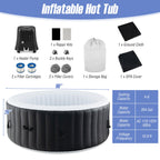 70/80 Inches Round SPA Pool Hottub with 110/130 Air Jets Electric Heater Pump-L