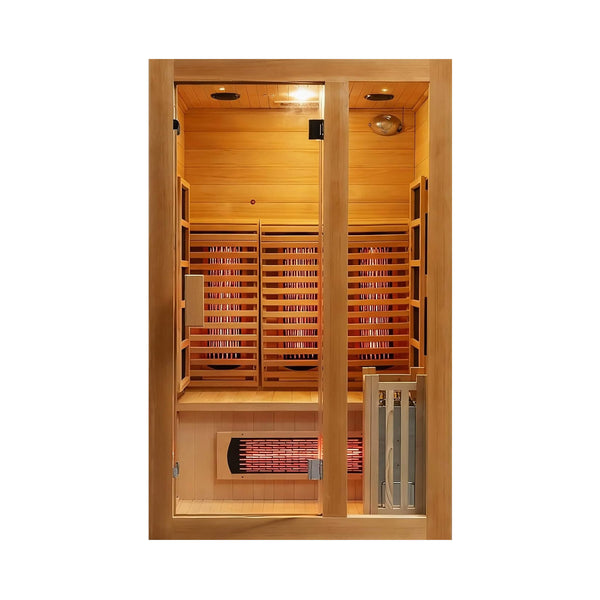 Rövia Luma 2-Person Indoor Hybrid Sauna Room With Infrared And 3.5KW Steam Heater [Made-To-Order] (SAK83750)